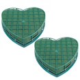 thumbnail image 1 of Soporte de flores WEIHJMXG 2 piezas Espuma floral en forma de corazón verde 20 x 19 cm, 1 of 5