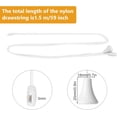 thumbnail image 2 of LAICAIW 6 Pcs Spare Cord Pull for Ceiling Switch, White Light Pull Cord Replacement Bathroom Rope Light Pull Cord Nylon Pull Cord Light Switch Bath Light Pull Cord and String for Bathroom Bedroom, 2 of 7
