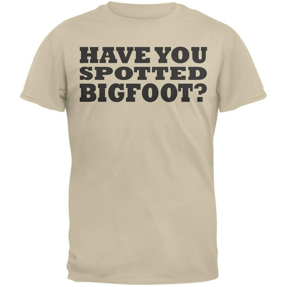 Have You Spotted Big Foot Flip Up Tan Adult T-Shirt - 2X-Large
