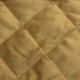 thumbnail image 3 of HiEnd Accents Velvet Diamond 1 Piece Quilt, Gold Solid Color Modern Classic Bedding, Twin, 3 of 5