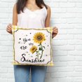 thumbnail image 2 of Sunflowers Pillow Covers 20x20 Inch Decorative Throw Pillow Cover, Yellow Floral Botanical Checkered Farmhouse Sofa Pillowcases Accent Cushion Case Home Decor Bedroom Living Room, 2 of 6