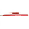 Hub Pen 361RED-BLK Translucent Stick Red Pen - Black Ink - Pack of 250