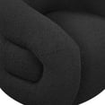 thumbnail image 4 of Meridian Furniture Roxbury Black Boucle Fabric Swivel Accent Chair, 4 of 8