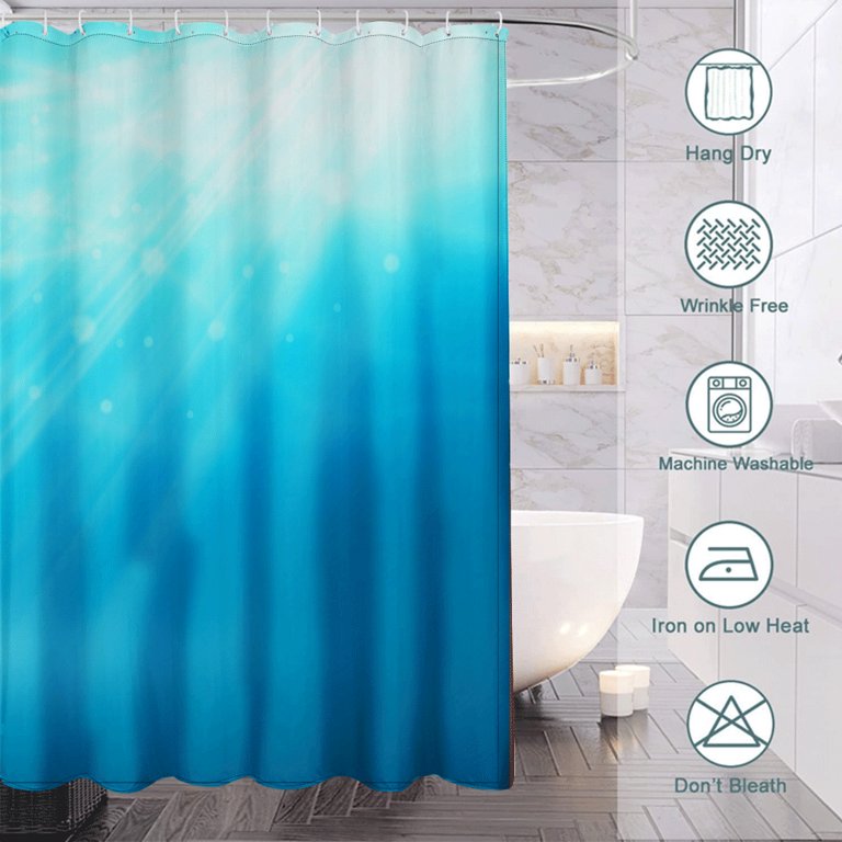 Ocean Shower Curtain, Deep Sea Ocean Waterproof Bathroom Curtains