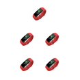 thumbnail image 2 of kurtrusly Bracelet Intelligent Étanche Montre Intelligente de Mise en Forme Multifonction Fonction de Rappel Bracelet Compatible Bluetooth Natation Course Rouge 5Ensemble, 2 of 6