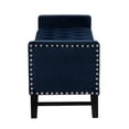 thumbnail image 6 of Inspired Home Harriet Velvet Storage Bench Button Tufted Silver Nailhead Trim Modern, Navy, 6 of 8