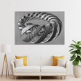 thumbnail image 4 of Póster de pintura abstracta en blanco y negro de MC Escher (46), póster de lienzo con impresión de imagen, póster de arte para pared, decoración de obras de arte modernas para el hogar, regalo de 16, 4 of 6