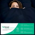 thumbnail image 5 of Tencel Sheets Queen-100% Eucalyptus Tencel Lyocell Sheets Sets-All-Season Eucalyptus Sheets-4 Piece Queen Size Tencel Sheets-Best Cooling-Supersoft-Moisture Wicking-Temperature Regulating-Navy Blue, 5 of 9