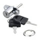 thumbnail image 2 of Cerradura de émbolo para gabinete, cerradura de triple cajón, aleación de zinc, oficina, puerta corrediza, 19mm Plata, 2 of 9