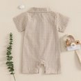 thumbnail image 4 of WRKEKC Baby Girl Casual Romper, Toddler Girl Summer Jumpsuit, Summer Checkered Printed Jumpsuit for Boys and Girls Casual Pocket Style for Baby Boys and Girls Crawling Clothes, 4 of 9