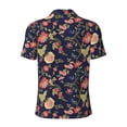 thumbnail image 3 of Xecao Flower for Mens' Casual Short Sleeve Button-Down Polo Shirts for a Classic Golf Look, 3 of 9