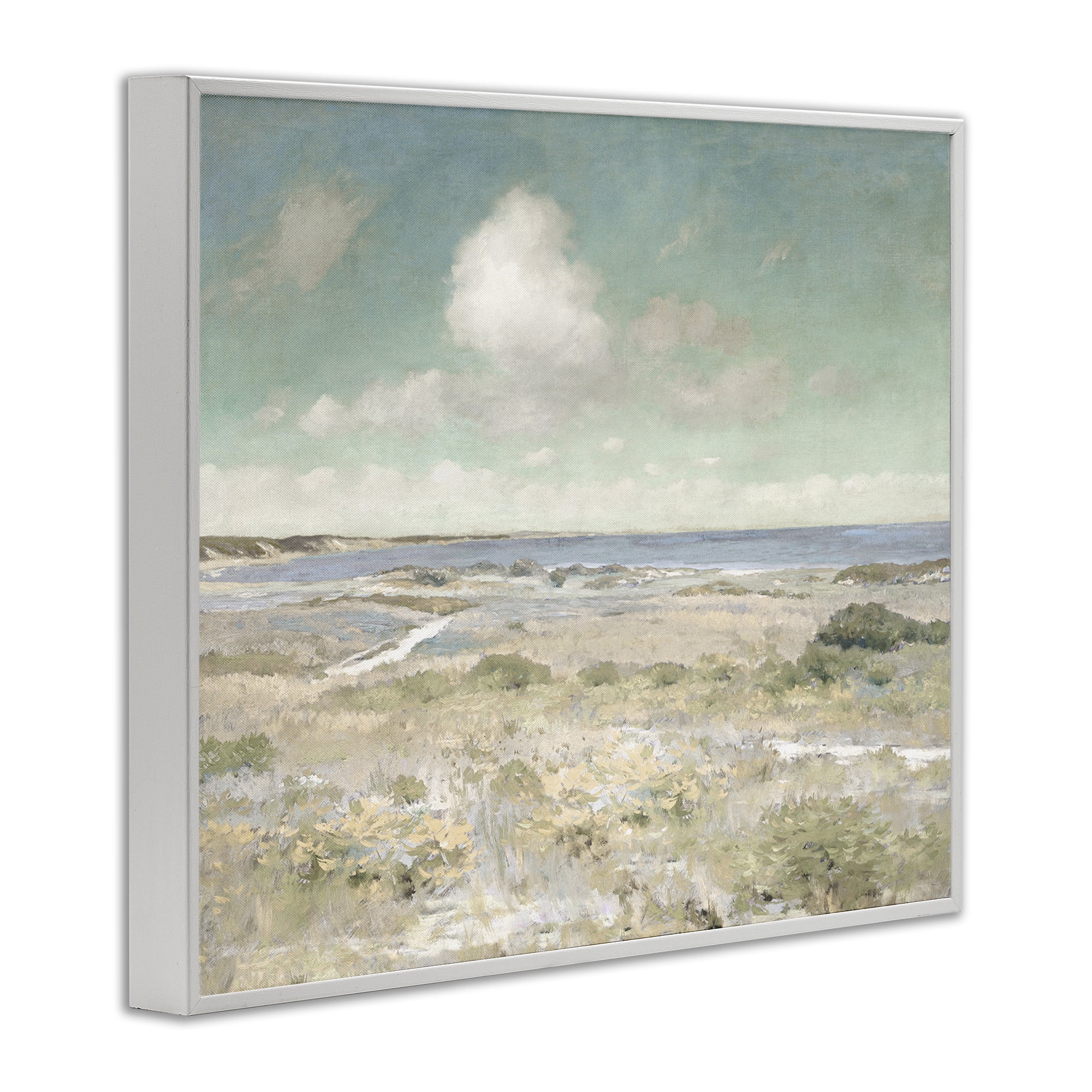 Stupell Industries Water View with Clouds White Framed Giclee Art, design by Christy McKee