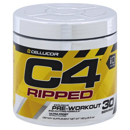 Cellucor C4 Ripped Pre Workout Powder Energy with Green CoffeeUltra Frost, 30 (Best Ripped Workout Program)