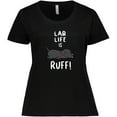 thumbnail image 3 of Inktastic Lab Life is Ruff Labrador Retriever Women's Plus Size T-Shirt, 3 of 5