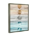 thumbnail image 3 of Stupell Industries Brown & Blue Gradient Circles Abstract Painting Gray Floater Framed Art Print Wall Art, 3 of 6