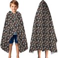 thumbnail image 3 of Colorful Skull Pattern Hooded Bath Towel，60"x35" for Ages 3 To 12 Kids, Quick Dry Lightweight Soft Microfiber Hood Beach Towel Cover Up for Kids, 3 of 7