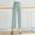 thumbnail image 4 of Pantalones de chándal de yoga para mujer Cintura ancha Modal Elástico Cómodo Suelto Ancho, 4 of 8
