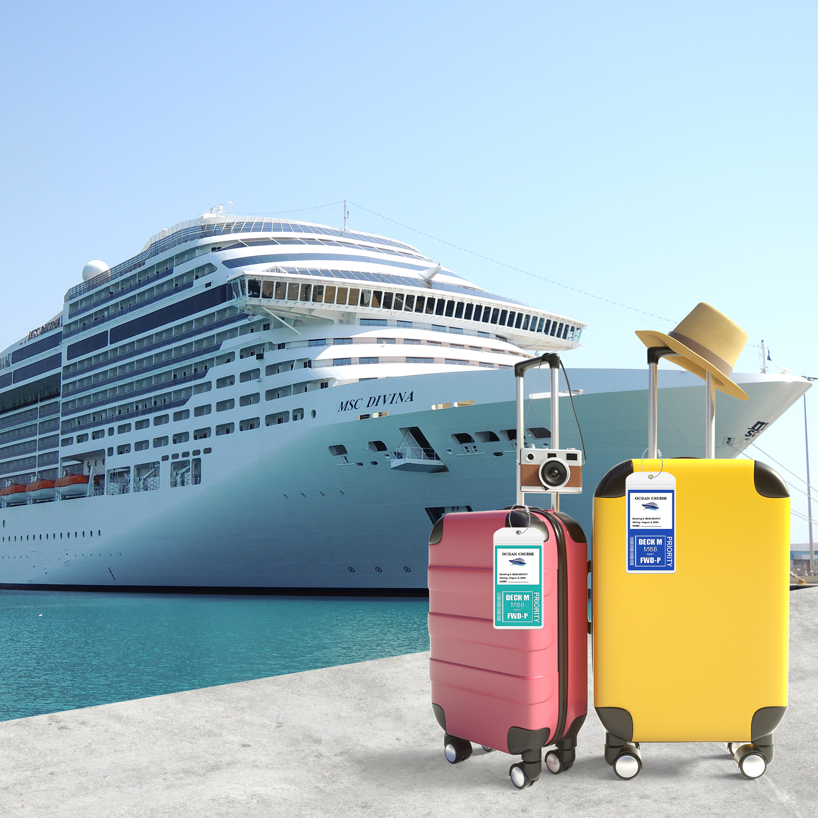 Prdigy 12-Piece Cruise Luggage Tag and ID Holder Set photo 7