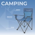 thumbnail image 2 of Sillas Plegables para Camping Pesca Playa y Exteriores de Lona Impermebale con Porta Vaso Ligera Sillas para Exterior Ergonomica con Estructura de Acero y Funda Transportadora Set de 2 Sillas (Azul), 2 of 5