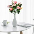 thumbnail image 4 of 10-branch Artificial Rose Bouquet Simulation Floral Decor Wedding Party Cloth Fake Flower  Light Pink, 4 of 10