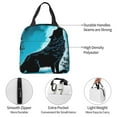 thumbnail image 4 of Pofeuu Blue Full Moon Wolf Print Lunch Bag Lunch Box Insulated Lunch Bag Adult Lunch Box for Men and Women, 4 of 8