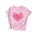 thumbnail image 4 of LIBRCLO Womens Shirts for Valentine Printed Fashion Short Sleeve Round Neck T-Shirt, Casual Holiday Spring Top, 4 of 4