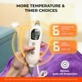 thumbnail image 3 of TCVOR Soft Flannel Heating Pad for Neck and Shoulders and Back, 19 x 24 in Wearable Weighted Electric Heating Pads with 6 Heat Settings & 6 Timer Auto Shut Off, Puple, 3 of 9
