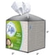 thumbnail image 4 of Modern Fine Pu Leather Square Tissue Box Decorative Tissue Box Holder Dark Gray, 4 of 4