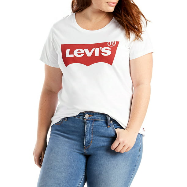 Seletøj snemand Knop Levi's Women's Plus Size Perfect Graphic Short Sleeve T-Shirt - Walmart.com