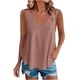 thumbnail image 1 of Tops sin Mangas de las Mujeres Casual Color Sólido Irregular Hem Tanque Blusa Suave Poliéster Primavera Verano Capa Cami, 1 of 8