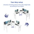 thumbnail image 3 of Wellynap 55" Folding L-Shaped Computer Desk, Large Corner Desk for Home & Office for Adults - White, 3 of 8