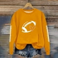 thumbnail image 2 of SwiftWear Game Day Football Sweatshirt for Women Relaxed Fit Crewneck Pullover Soft Long Sleeve Casual Wear with Athletic Print Yellow, 2 of 4