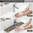 thumbnail image 4 of Coolnut Colorful Flowers Sink Splash Guard for Faucet 2 Packs Faucet Absorbent Mats, Pretty Floral Faucet Handle Drip Catcher Quickly Drying Mat for Kitchen Counter Bathroom, 14.9"x5.5", 4 of 7