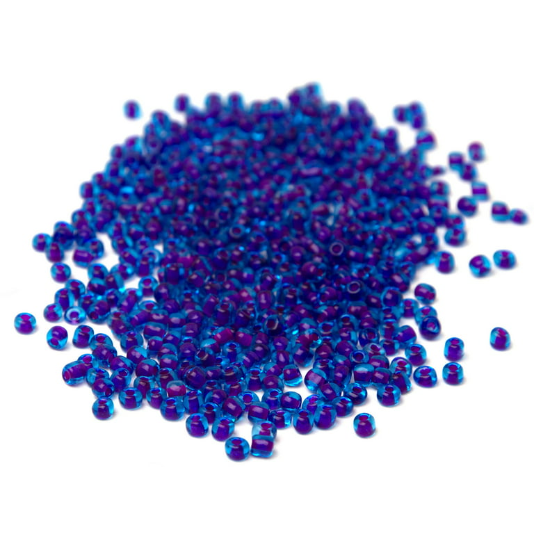 Cousin DIY 40g Glass E-beads-Blue Purple, Unisex, Model# 61215056, 400+  Pieces 