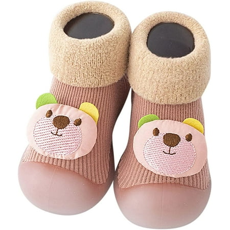 

QWZNDZGR Non-Skid Floor Slippers Soft Sole Non Slip Cotton Mesh Breathable Baby Toddler Indoor House Floor Slipper