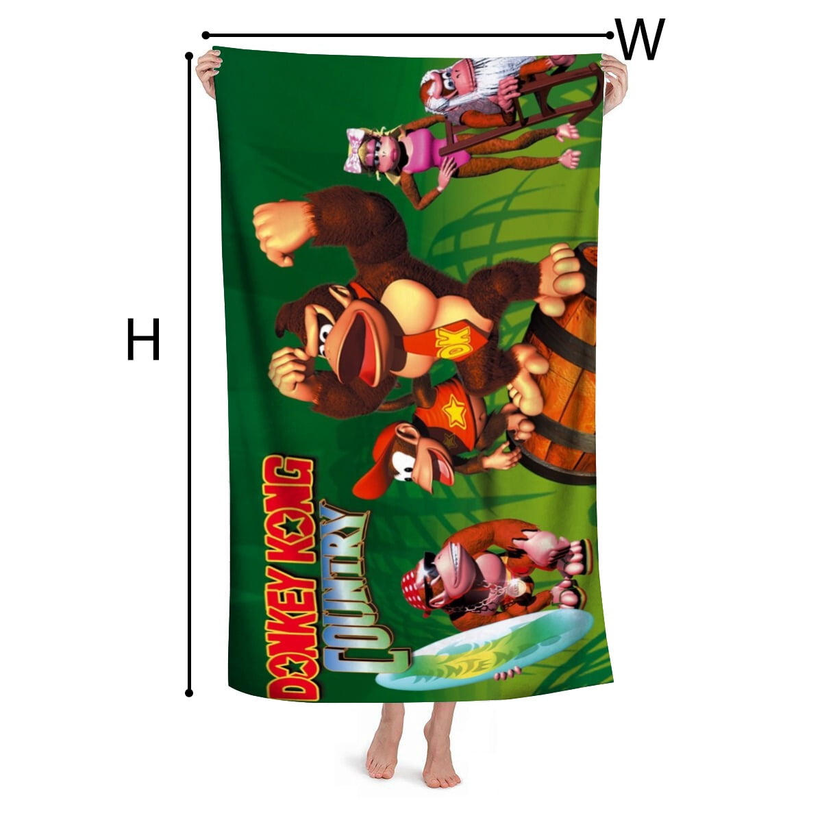 Donkey Kong Country Gifts Beach Towel for Women Girl Birthday Inspired Fan Bath Outdoor Music Lover