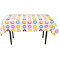 thumbnail image 7 of vlrwzc Donut Theme Disposable Plastic Tablecloth Rectangle Party Table Cover, 7 of 7