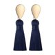 thumbnail image 4 of Pendientes de borlas para mujer, joyería de moda, color dorado, bohemio, azul real | Código de modelo 6507 Azul real, 4 of 5