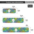 thumbnail image 4 of Coolnut 2 Pack Faucet Mat Splash Guard for Kitchen Sink, Fish Scales Fish Skin Pearl Faucet Handle Drip Catcher Tray Absorbent Mat Fast Dry Mat for Kitchen, Bathroom, 14"x5", 4 of 7