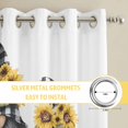 thumbnail image 6 of Sunflower Gnomes Kitchen Curtains Window Panels, Spring Eucalyptus Floral Watercolor Insulated Window Treatment Curtain, Grommet Curtains for Bedroom/Living Room/Bathroom, 2 Piece 27.5"Wx39"L, 6 of 8