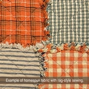 JCS Primitive Black Ticking Stripe Farmhouse Homespun Cotton Fabric Sold by the Yard