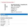 thumbnail image 2 of Rear Shock Absorber - Compatible with 2007 - 2010 Ford Edge 2008 2009, 2 of 2
