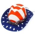 thumbnail image 3 of Bainana USA Patriotic Cowboy Hat For Women Men Wide Brim Soft Breathable Red White And Blue Sun Hat For 4Th Of July Celebration, 3 of 8