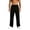 Black #040, variant on Men's Straight Leg Sweatpants Elastic Waist Drawstring Loose Fit Open Bottom with Pockets Lounge Pants