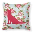 thumbnail image 1 of Caroline's Treasures BB1071-RS-BU-PW1414 Cat Shabby Chic Blue Roses Decorative Pillow Large Multicolor, 1 of 4