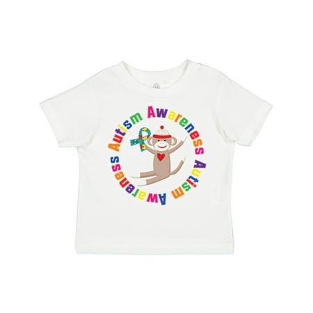 

Inktastic Autism Awareness Sock Monkey Gift Toddler Boy or Toddler Girl T-Shirt