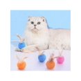 thumbnail image 2 of 1pc Random Color Cat Grinding Claw Toy With Feathers, Beads, Rope And Ball Design, 2 of 5