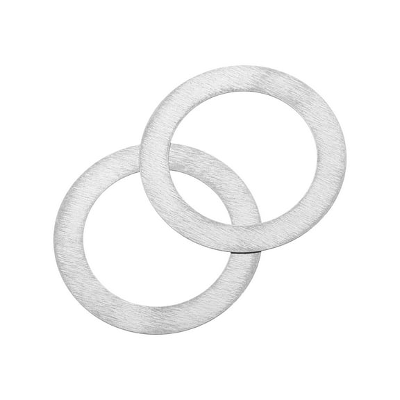 60Pcs 304 Stainless Steel Flat Washers, M17x24x0.1mm Ultra Thin Flat Spacers