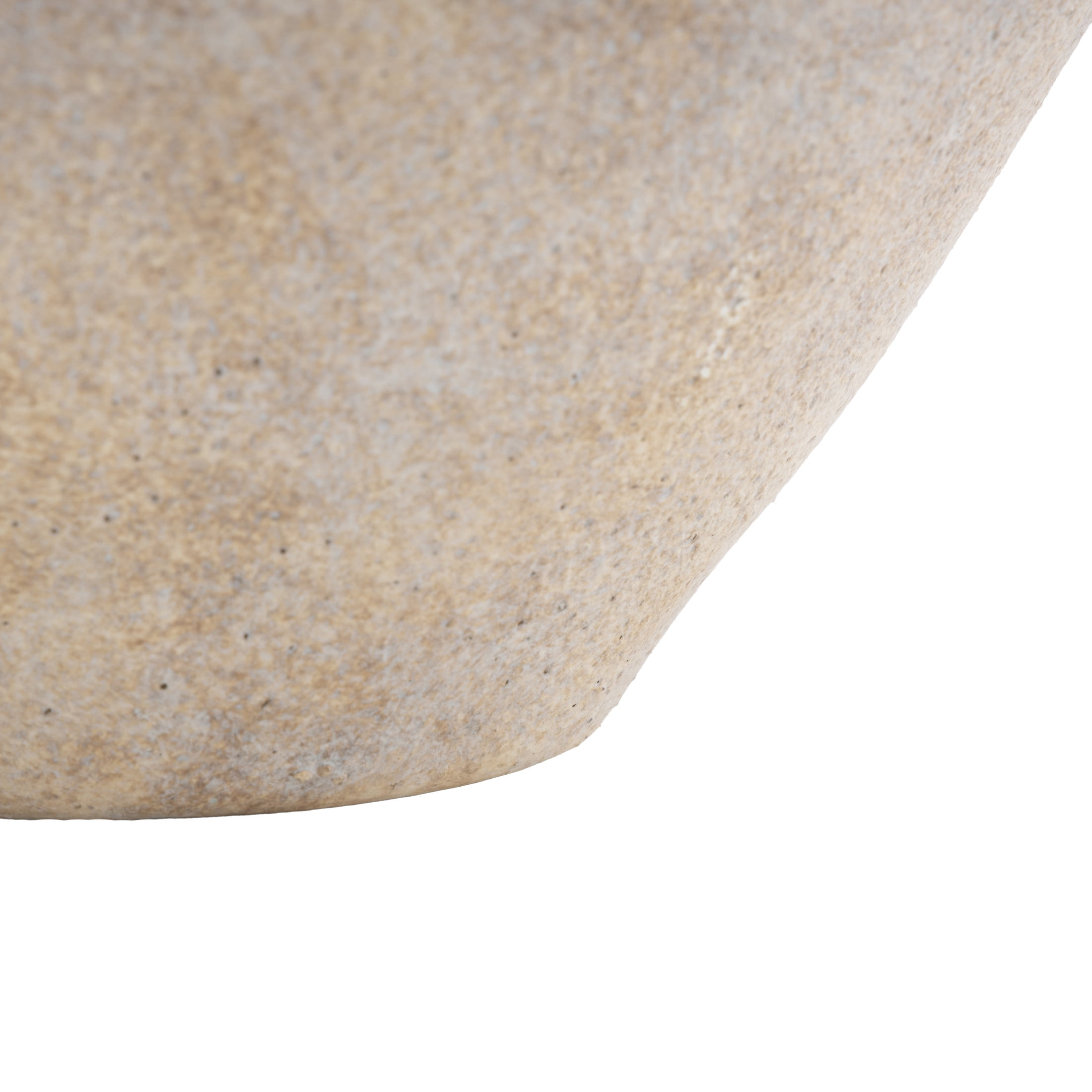 DecMode 7" Antique Style Washed Cream Ceramic Vase