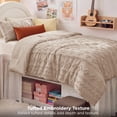 thumbnail image 4 of U by Bedsure Tufted Boho Twin XL Comforter Set, 2 Pieces Farmhouse Shabby Chic Embroidery Khaki Bedding Set, Soft Jacquard Comforter for All Seasons, Twin, 4 of 10